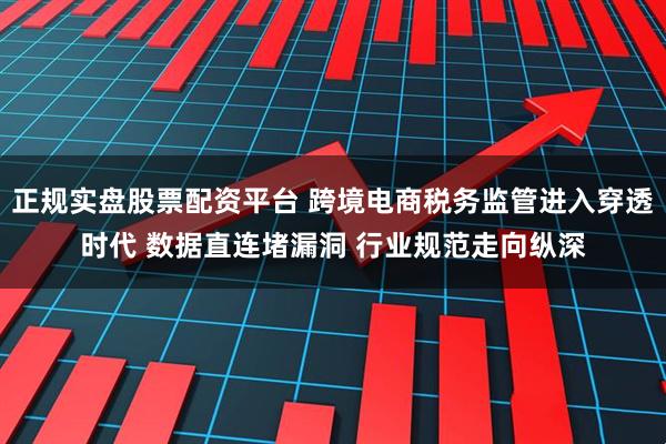 正规实盘股票配资平台 跨境电商税务监管进入穿透时代 数据直连堵漏洞 行业规范走向纵深